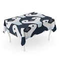 thumbnail image 1 of JSDART Blue Pattern Cute Penguin Babies Cartoon Antarctic Baby Tablecloth Table Desk Cover Home Party Decor 52x70 inch, 1 of 1