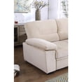 thumbnail image 3 of Lilola Home Kipling Beige Woven Fabric Reversible Sleeper Sectional Sofa Chaise, 3 of 14