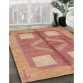 thumbnail image 3 of Ahgly Company Machine Washable Indoor Square Abstract Brown Sand Brown Area Rugs, 3' Square, 3 of 7