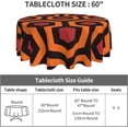 thumbnail image 5 of Overlook Hotel Carpet Shining Mid Century Modern Geometric Trellis Polygon Hexagon Round Tablecloth 60 Inch Washable Reusable Table Cover Wrinkle Stain-Resistant for Kitchen Dinning Party Holiday, 5 of 6