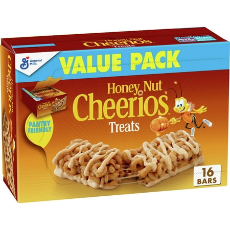 Honey Nut Cheerios Breakfast Cereal Treat Bars Value Pack 16 ct