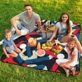 thumbnail image 7 of Color Wave Point Geometry Waterproof Picnic Blanket with Foldable Zipper, Suitable for Outdoor Use, Suitable for Travel, Camping, Beaches, Parks, Grasslands, Picnic Blanket Accessories, 7 of 7
