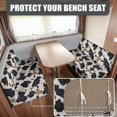 thumbnail image 2 of XYZCANDO Cow Print RV Dinette Cushion Covers Stretchable Camper Accessories Universal Couch Cover 2 Cushion Sofa Soft Sofa Covers Washable 1 Backrest Cover and 1 Bench Cover Black, 2 of 7