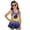 Cute Black Cat Stars, variant on Xixirimido Capybara Hearts Oranges Print Modest Girls’ Swimwear One Piece – Hawaiian Skirted Bathing Suit with Built-in Shorts, Sleeveless UPF 50 Swimsuits, 6-7 Years
