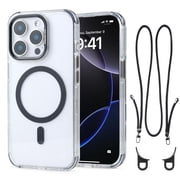 For iPhone 17 Pro Max Case with Adjustable Phone Lanyard Strap, Compatible with MagSafe, Shockproof Military-Grade Protection, Magnetic Phone Case, Crossbody Neck Strap