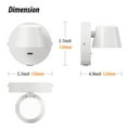 thumbnail image 5 of LIGHTINN Bathroom Vanity Light with Acrylic Shade, 2PCS Dimmable Built-in LED Light Fixtures for Vanity Bathroom Bathtub (White), 5 of 6