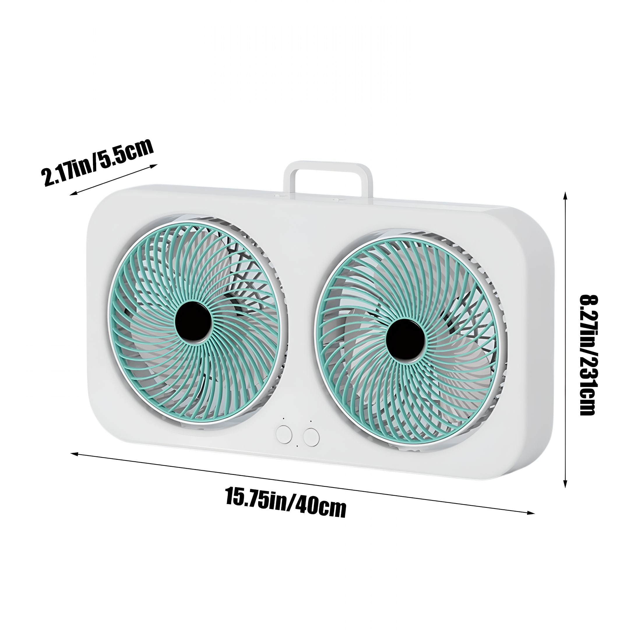 HIBIBUD 2026 New Window Fan for Bedroom,3 Speed Dual Fans Desktop Portable Fan,High Wind Power Fan for Home Office Camping and Bedroom Use for Home, Office, Travel, Camping, Outdoor, Dorms