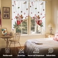 thumbnail image 5 of Swag Curtains Valances for Windows, Merry Christmas Short Kitchen Window Curtains Over Sink, Coffee Cup Gingerbread Man Cafe Curtains Panel Set Of 2,Rod Pocket, 36 Inches Length White, 5 of 8