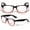 Red, variant on 2 Pairs Classic 2-tone Deluxe Reading Glasses - Comfortable Stylish Simple Clear Readers Magnification +2.50