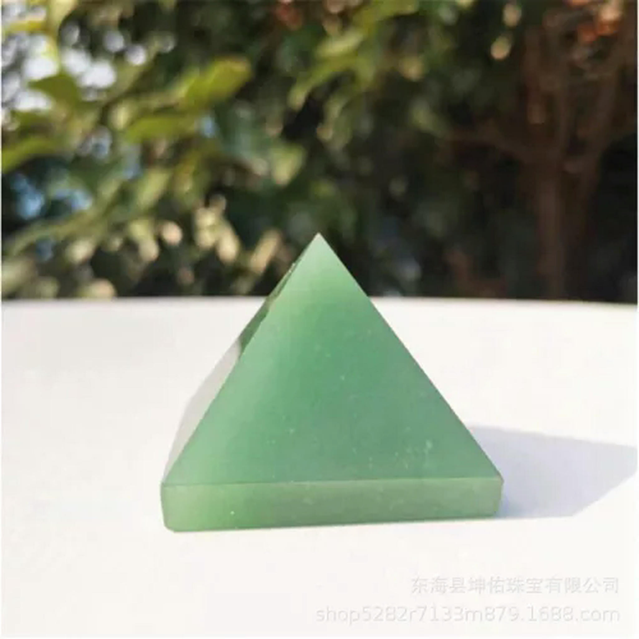 EOEMY Natural Quartz Crystal Point Tower Chakra Healing Rock Gemstone Pyramid Decor-10Pcs-Green Aventurine Jade Stone