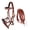 Tan/Beaded, variant on Horse Western English Leather Beaded Bitless Sidepull Bridle Reins 77RS15MG-F