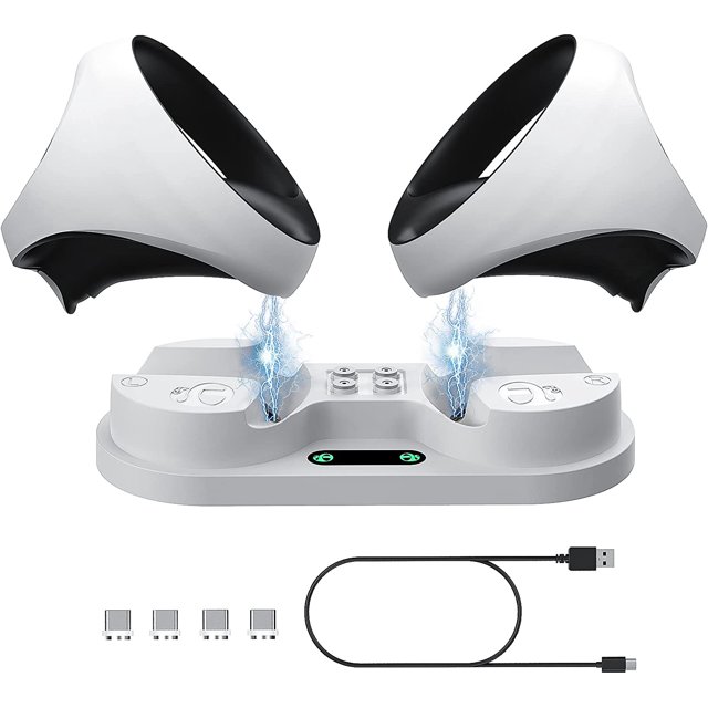 Cargador de asiento dual PSVR2 con luz LED 1 unidad Oso de Fresa Electrónica