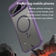 thumbnail image 5 of Dteck Magnetic Case for Google Pixel 9 Pro XL,Shockproof TPU+PC Matte Translucent Back Slim Protective Case Compatible with MagSafe Cover for Google Pixel 9 Pro XL,Purple, 5 of 6