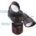 thumbnail image 2 of Arclite 20W Dual-Head LED Outdoor Security Light, Motion Sensor, 3 Work Modes, 120W Halogen Equivalent, 5000K Daylight, 1800 Lumens Floodlight, for Entryways, Patios, Dec, 2 of 8