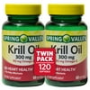 Spring Valley Krill Oil Dietary Supplement, 300mg, 120 Count (2x60ct)