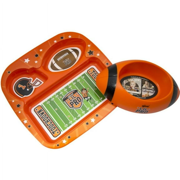 Remarkabowl Lil Pro Footbowl Set w/ Plate and Bowl - Orange