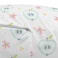 thumbnail image 2 of Floral Pouf Cover with Zipper, Repetitive Fresh Apples Flowers Soft Pastel Tones Print, Soft Decorative Fabric Unstuffed Case, 30" W X 17.3" L, Pastel Green Rose, by Ambesonne, 2 of 3