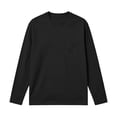 thumbnail image 6 of Bxsruta Men's Long Sleeve T Shirt Crew Neck Pocket Tee Casual Everyday Work Tops, 6 of 7