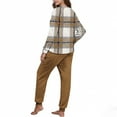 thumbnail image 5 of NTACZA Thermal Ladies Pajamas Sets Fleece Sleepwear Set Raglan Plaid Tops Joggers Winter Lounge Sets for Women XL, 5 of 7