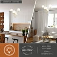thumbnail image 3 of Avers 4 Light LED Compatible Gold Brass Mid-Century Modern Chandelier White Globe Glass, 3 of 12