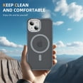 thumbnail image 4 of Magnetic Stand for iPhone 14 Case Compatible with MagSafe, [Military Grade Drop Tested][Built in Lens Folded Kickstand] Shockproof Protective Anti-Fingerprint Slim Matte Case,Gray, 4 of 8