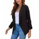 thumbnail image 3 of Blazer De Solapa Doble A La Moda Para Mujer, 3 of 7