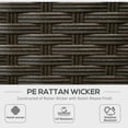 thumbnail image 4 of 6 Pieces Outdoor Rattan Patio Furniture Set with Corner Sofa, Wood-Plastic Coffee Table, Light Grey, 4 of 7