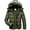 Army Green, variant on Men's Waterproof Winter Puffer Jacket with Detachable Hood - Warm Heavy Duty Bubble Coat, Windproof Ski Parka for Snow & Outdoor Dark Grey X-Large