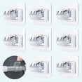 thumbnail image 1 of Curtain Rod Bracket, 8 Pieces Drill-Free Curtain Rod Bracket Cross Bar Hook Self-Adhesive Rod Hanger, AdjCAtable Curtain Rod Bracket Diameter Up to 0.78 Inch, Suitable for Kitchen (White), 1 of 5