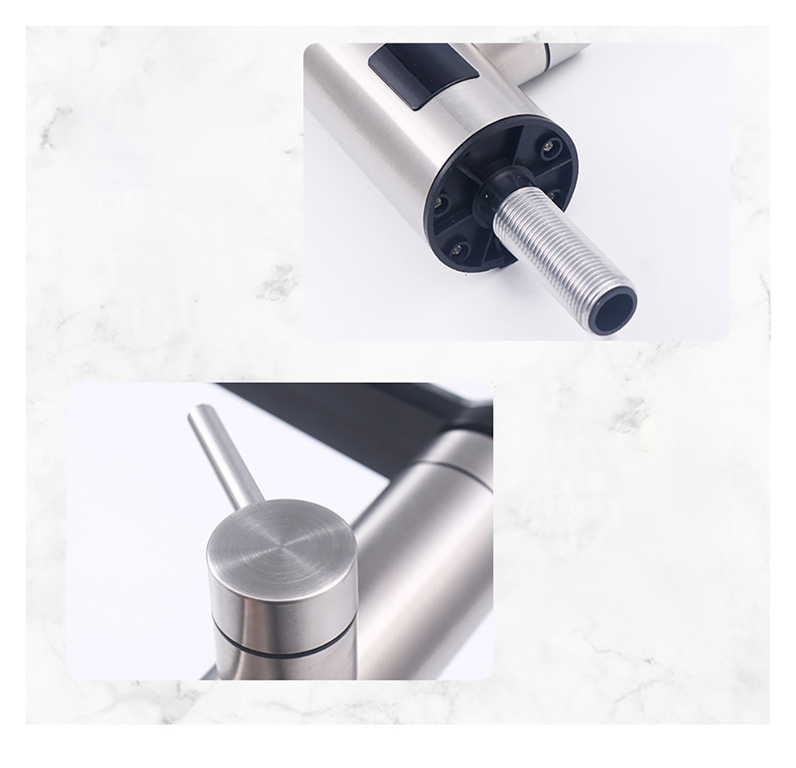 Cold And Hot Kitchen Electric Faucet, Washroom Digital Display Fast Heating Faucet Kitchen Stainless Steel Faucet
