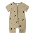 thumbnail image 1 of MIASHUI Baby 2-way Zipper Romper Print One-piece Jumsuit,Brown,3-6 Months, 1 of 3