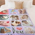 thumbnail image 4 of Fathers Day Dad Gifts Custom Blanket with Photos Father Gifts from Daughter Son, Personalized Pictures Blanket Christmas Birthday Gifts for Daddy, 4 of 6