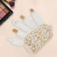 thumbnail image 4 of Unique Bargains 1 Pc Gardenia Style Drawstring Makeup Bag for Vacation Orange Polyester, 4 of 6