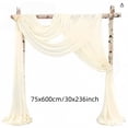 thumbnail image 2 of Wedding Arch Draping Fabric Sheer Chiffon Drapes Outdoor Backdrop Curtains for Wedding Ceremony Arch Ceiling Backdrop Decor, Chiffon Arch Drape,30 Inch x 20Ft, 2 of 2