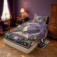 thumbnail image 2 of Homewish Halloween Crow Twin Sheets, Witch Magic Book Bedding, 3pcs, 1 Flat Sheet, 1 Fitted Sheet and 1 Pillowcase, 2 of 6