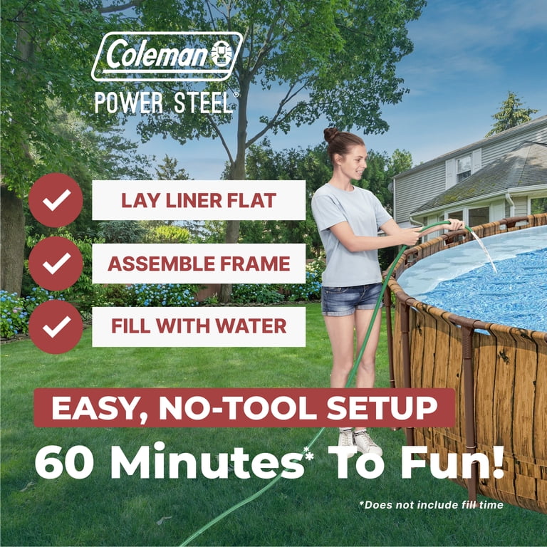 Coleman Power Steel 22 ft. x 52 in. Round Metal Frame Above Ground