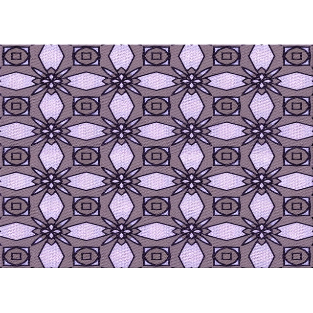 Ahgly Company Machine Washable Indoor Rectangle Transitional Plum Purple Area Rugs, 7' x 10'