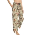 thumbnail image 3 of Cauagu Watercolor Insects Pajama Pants for Women Loose Fit Wide Leg Trouser Pants Casual Elastic Waist Drawstring Lounge Pants, 3 of 6