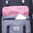 thumbnail image 3 of Mochila de viaje escolar KAUKKO para universidad flexible con portátil para 15", 22L (Nylon/Azul gris) KAUKKO EP5-4-BLACK GREY, 3 of 5