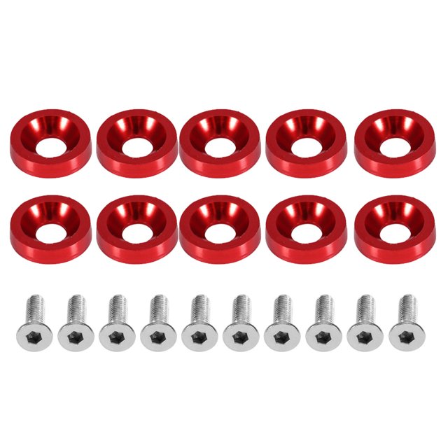 Ignition Cylinder Cover,Car Modification M6 Gasket Car Modification Screws Frontand Rear Bumper Exceptional Craftsmanship