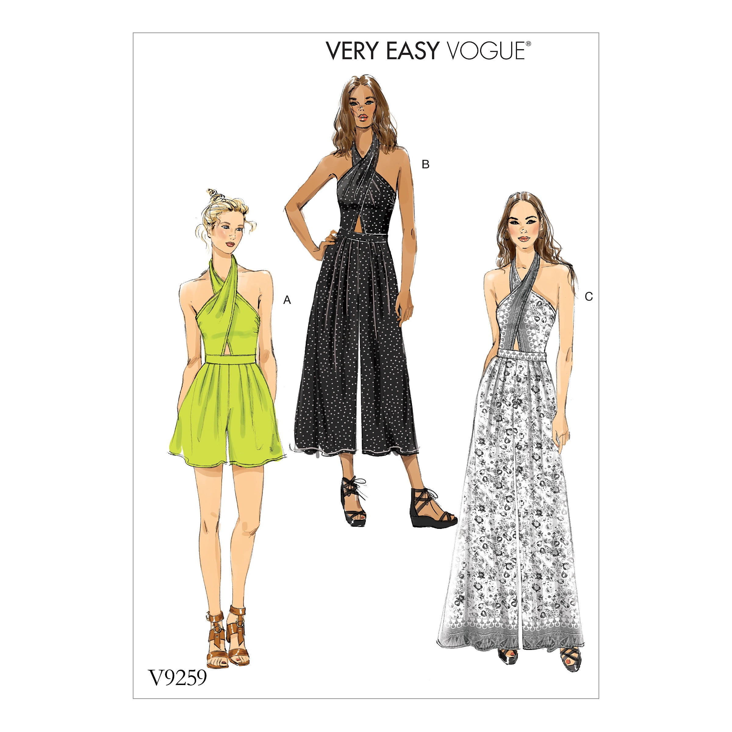 Vogue Easy SEWING PATTERN V1607 Misses Top,Skirt & Trousers 6-14 Or 14-22 