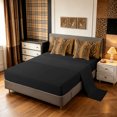 thumbnail image 4 of Manfei Vintage Zebra Print Twin Bedding, Old Fashion Stripes Bedding Comforter Set, Brown Orange, Black Reversible, 7 Pieces, 4 of 6