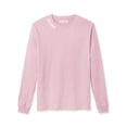 thumbnail image 2 of Daxton Premium Detroit Men Long Sleeves T Shirt Ultra Soft Medium Weight Cotton, Light Pink Tee White Letters 1XL, 2 of 3