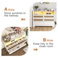 thumbnail image 5 of Resenkos Modern Rattan 6 Drawers Dresser with LED Light for Bedroom Organizer, Double Wide Accent Chest of Drawers, White, 5 of 14