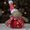 thumbnail image 3 of 8" Jasper the Reindeer Red and Brown Table Top Christmas Decoration, 3 of 3