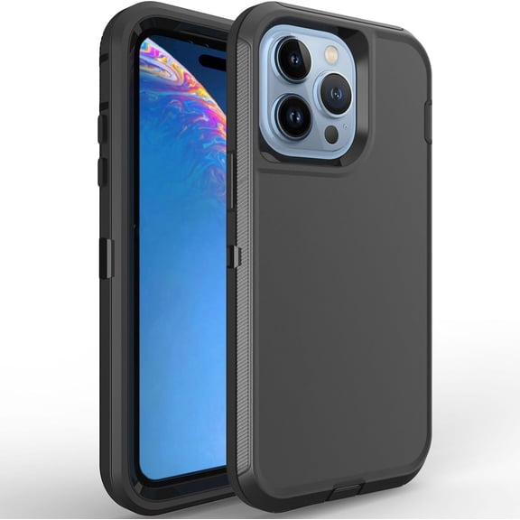 for iPhone 15 Pro Max Case for iPhone 15 Pro Max Case Military Drop Shockproof  Heavy Duty Rugged 3 in 1 Protection Cover for iPhone 15 Pro Max Phone Case (Black Black)