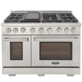 thumbnail image 3 of Professional 48-in Propane Gas Range in Stainless Steel with True Simmer Burners, 3 of 11
