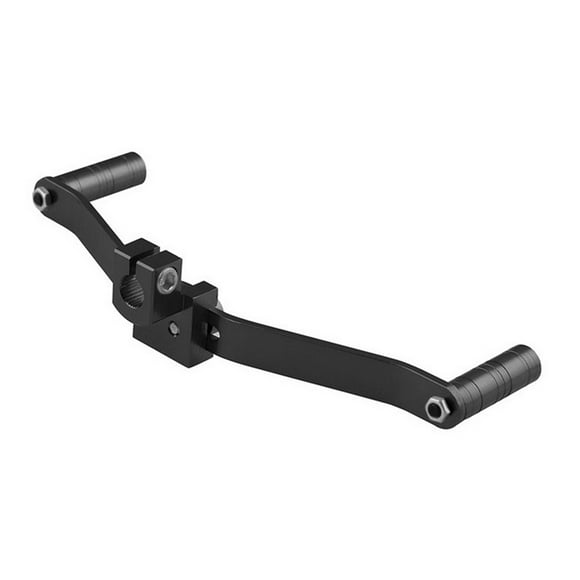 Universal Motocicleta Aleación de aluminio Dual Head 2 Way Gear Shift Palanca Reposapiés Pedal Shifter Accesorios de motocicleta (Negro)
