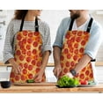 thumbnail image 3 of Yehwow Pizza Pepperoni Bib Apron For Kitchen BBQ Gardening With Adjustable Neck Strap 27x31 Inch, 3 of 4