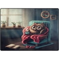 thumbnail image 2 of GZHJMY Cute Owl on The Soaf Area Rug Living Room Rugs - 5'3" x4 Abstract Large Soft Indoor Washable Rug Low Pile Carpet for Bedroom Dining Room Office Carpet Runner, 2 of 6